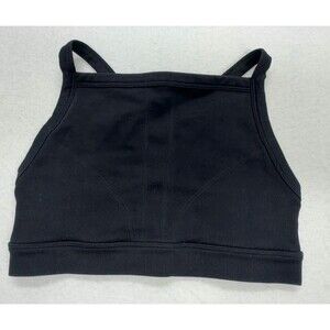 Alala Large Black Bra High Front Thick Strap Workout Exercise